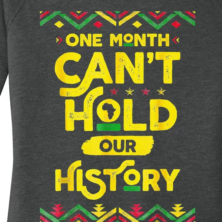 One Month Can't Hold Our History African Black History Women's Perfect Tri Tunic Long Sleeve Shirt