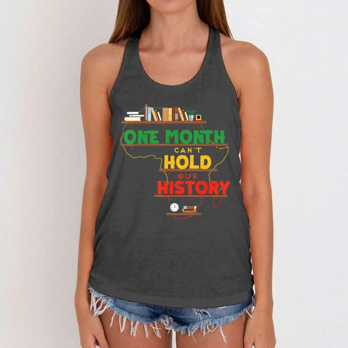 One Month Can't Hold Our History Women's Knotted Racerback Tank