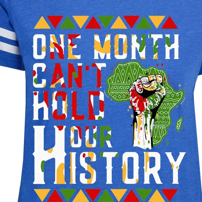 One Month Can't Hold Our History African BHM Enza Ladies Jersey Football T-Shirt