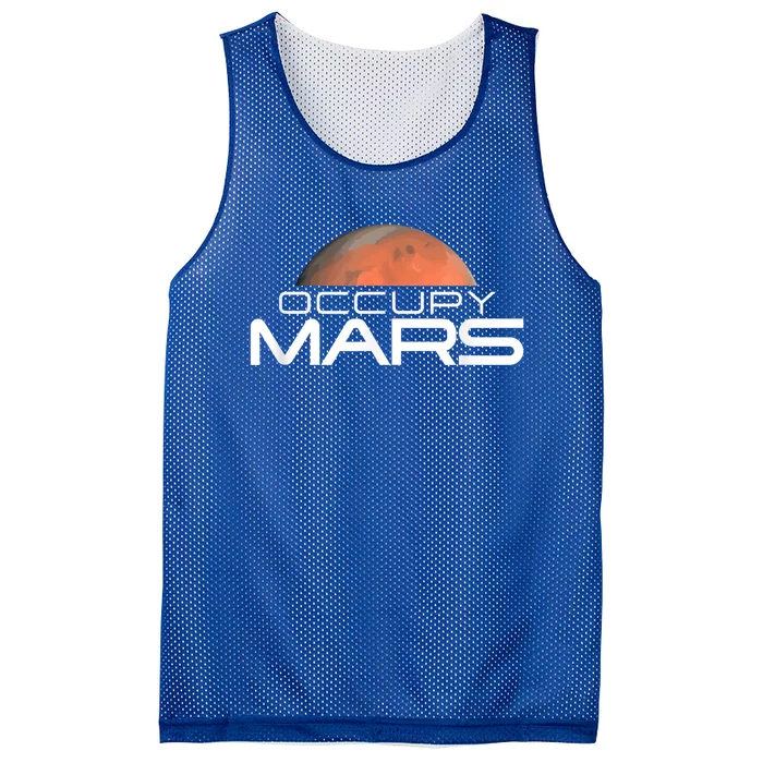 Occupy Mars Colonize Space Mesh Reversible Basketball Jersey Tank