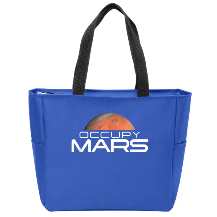 Occupy Mars Colonize Space Zip Tote Bag