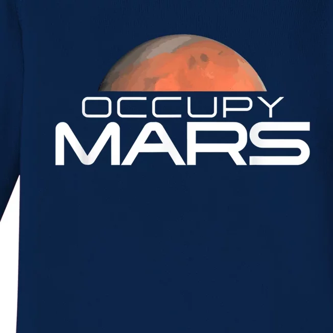 Occupy Mars Colonize Space Baby Long Sleeve Bodysuit