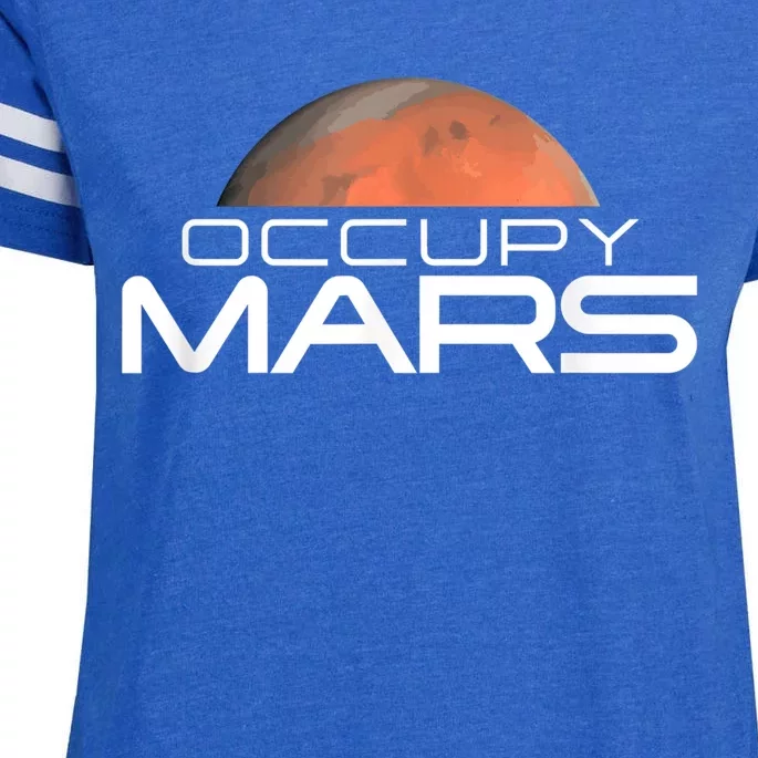 Occupy Mars Colonize Space Enza Ladies Jersey Football T-Shirt