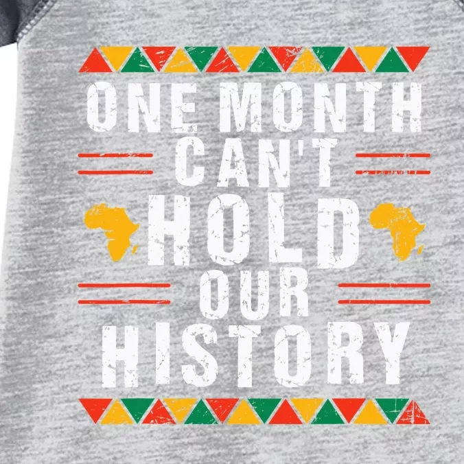 One Month Can't Hold Our History African BHM Infant Baby Jersey Bodysuit