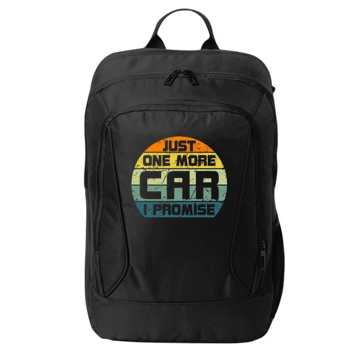 One More Car I Promise Vintage Car Enthusiast Retro Car Guys City Backpack