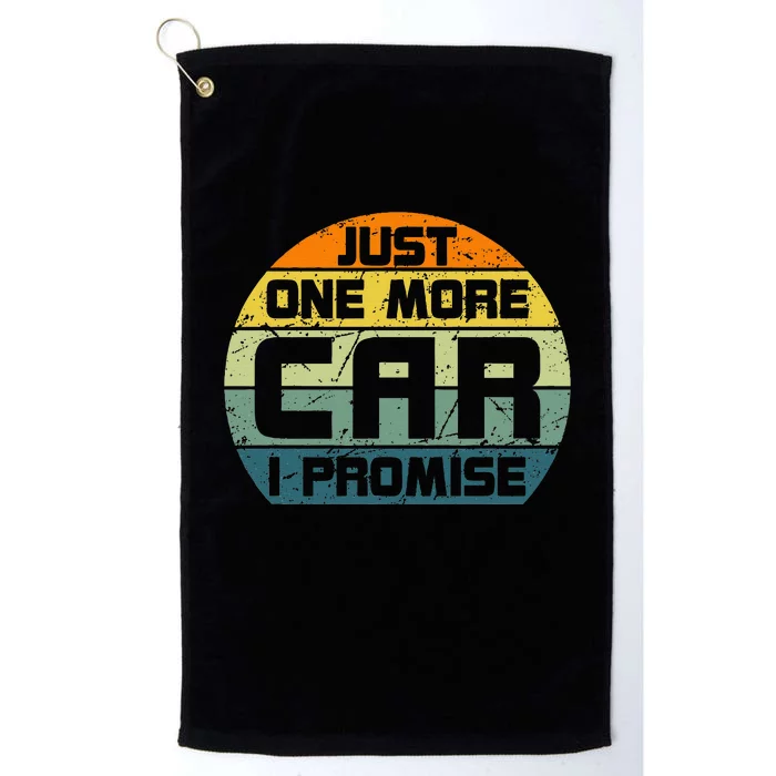 One More Car I Promise Vintage Car Enthusiast Retro Car Guys Platinum Collection Golf Towel