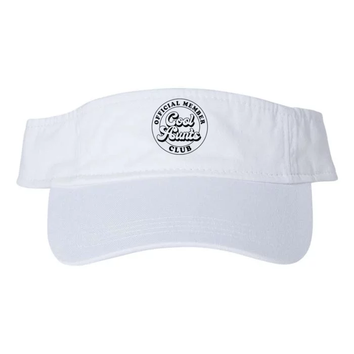 Official Member Cool Aunts Club Auntie Aunt Mother's Day Valucap Bio-Washed Visor