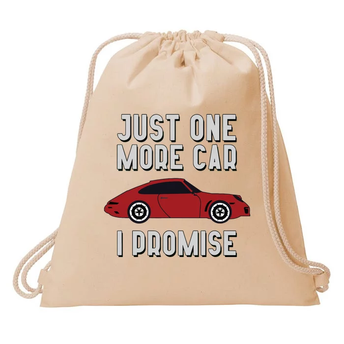 One More Car Part I Promise For Car Enthusiast Drawstring Bag