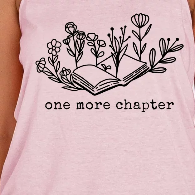 One More Chapter Book Lover Women's Knotted Racerback Tank