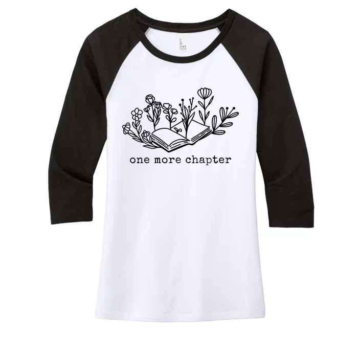 One More Chapter Book Lover Women's Tri-Blend 3/4-Sleeve Raglan Shirt