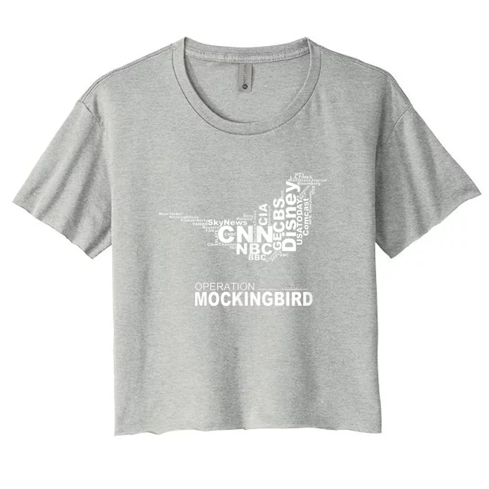 Operation Mockingbird CIA Conspiracy 1 Women's Crop Top Tee