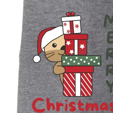 Otter Merry Christmas Festive Season Otter Gift Doggie 3-End Fleece Hoodie