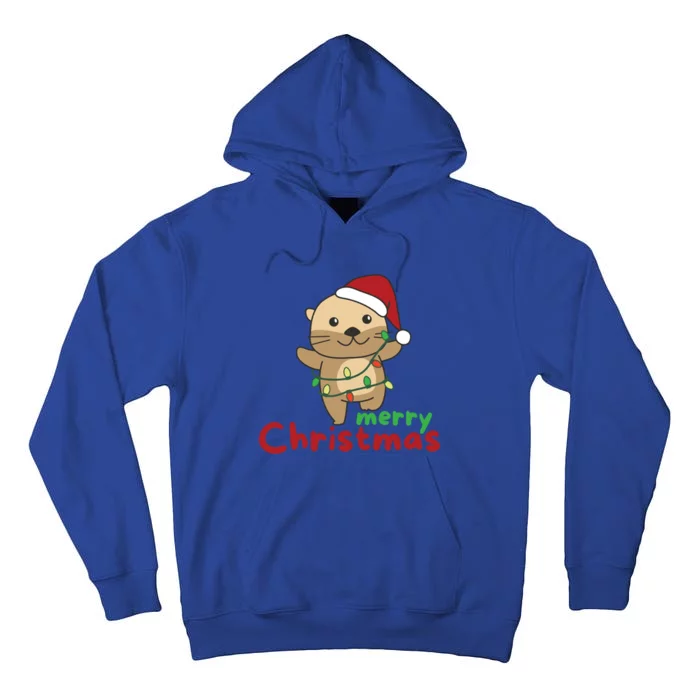 Otter Merry Christmas Winter Otter Christmas Cute Gift Tall Hoodie