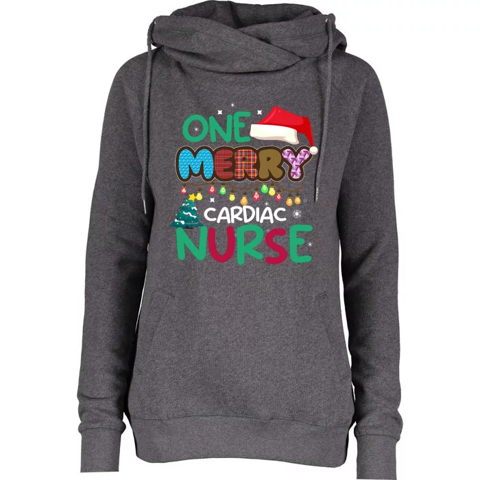 One Merry Cardiac Nurse Christmas Womens Funnel Neck Pullover Hood