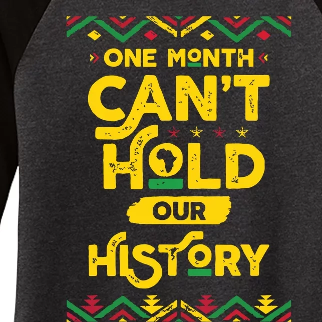 One Month Cant Hold Our History African Black History Month Women's Tri-Blend 3/4-Sleeve Raglan Shirt