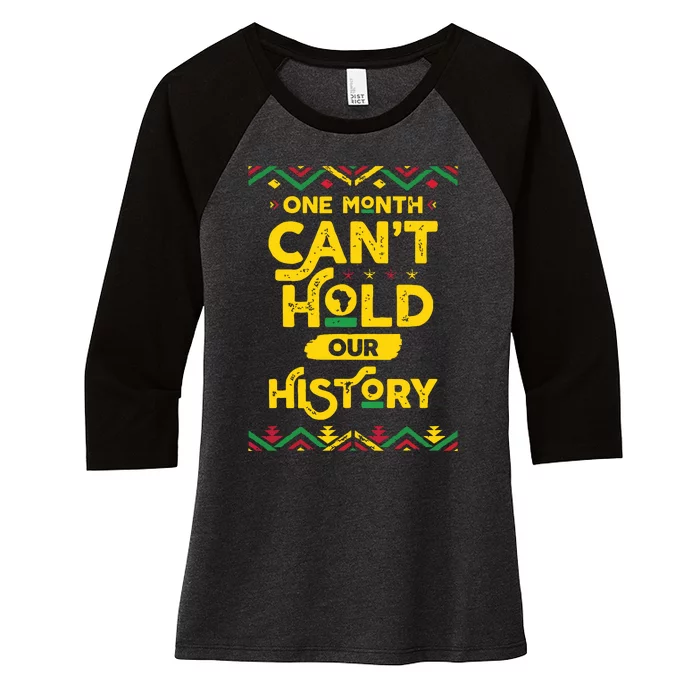 One Month Cant Hold Our History African Black History Month Women's Tri-Blend 3/4-Sleeve Raglan Shirt