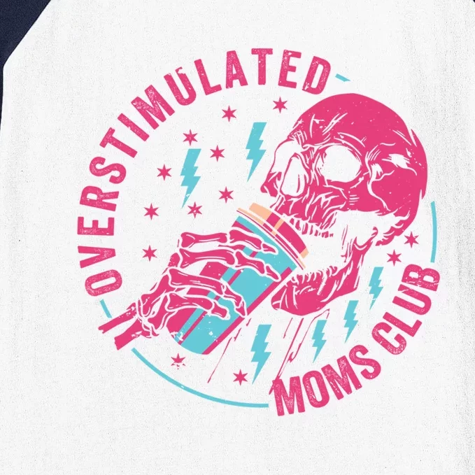 Overstimulated Moms Club Cool Gift Baseball Sleeve Shirt