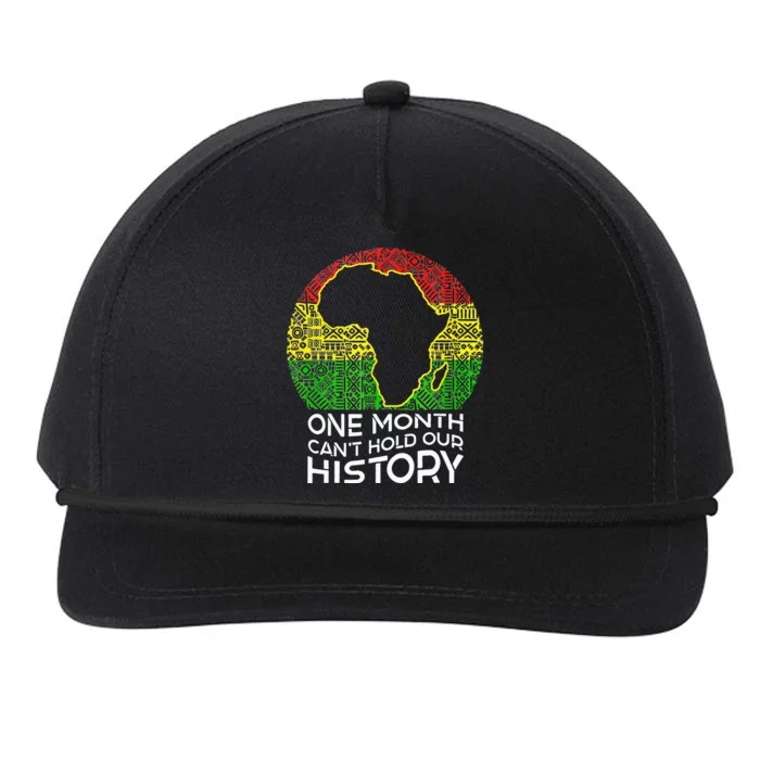 One Month Can't Hold Our History African American Snapback Five-Panel Rope Hat