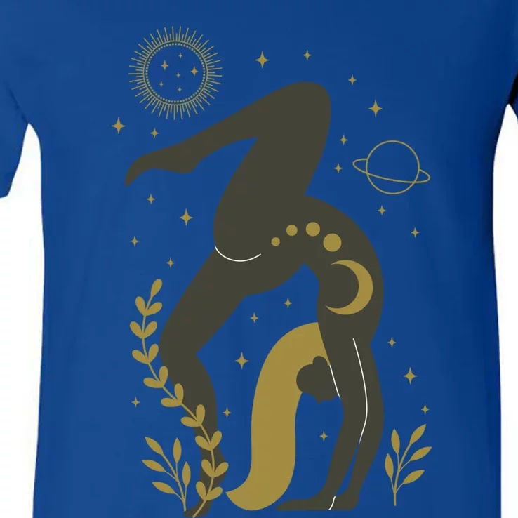 Occult Magic Celestial Yoga Gift V-Neck T-Shirt