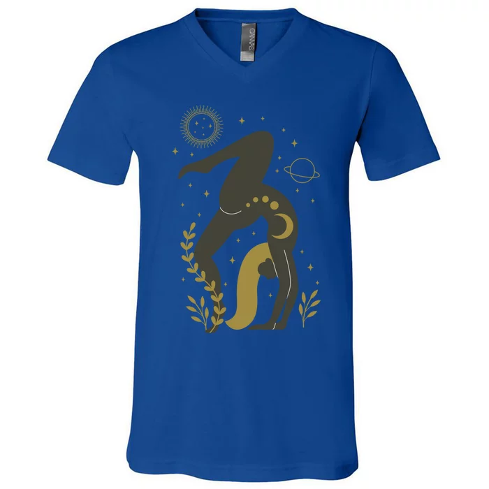 Occult Magic Celestial Yoga Gift V-Neck T-Shirt