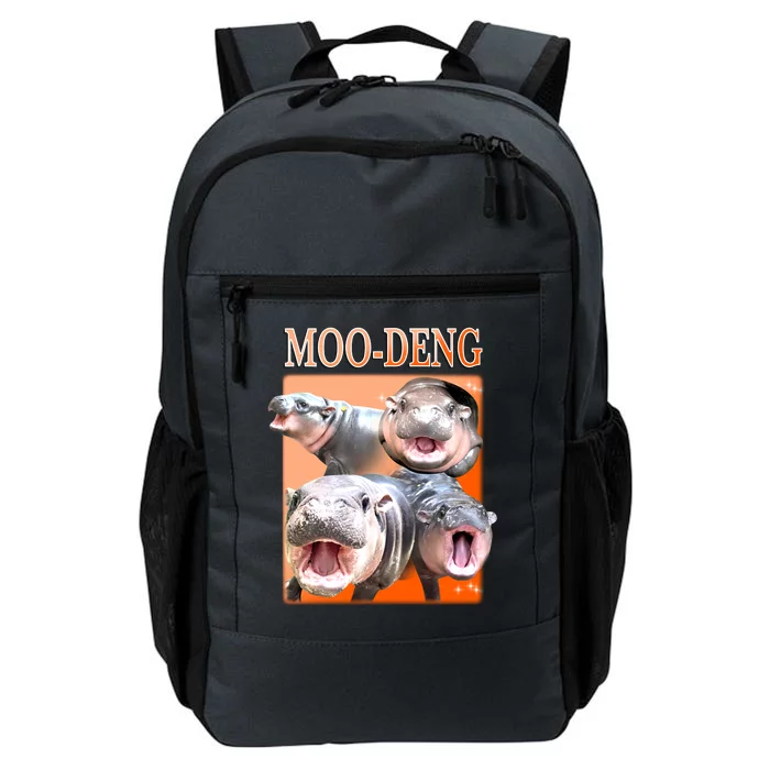 Orange Moo Deng Meme Hippo Daily Commute Backpack