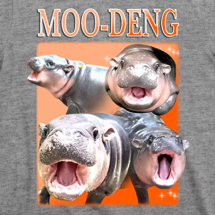 Orange Moo Deng Meme Hippo T-Shirt