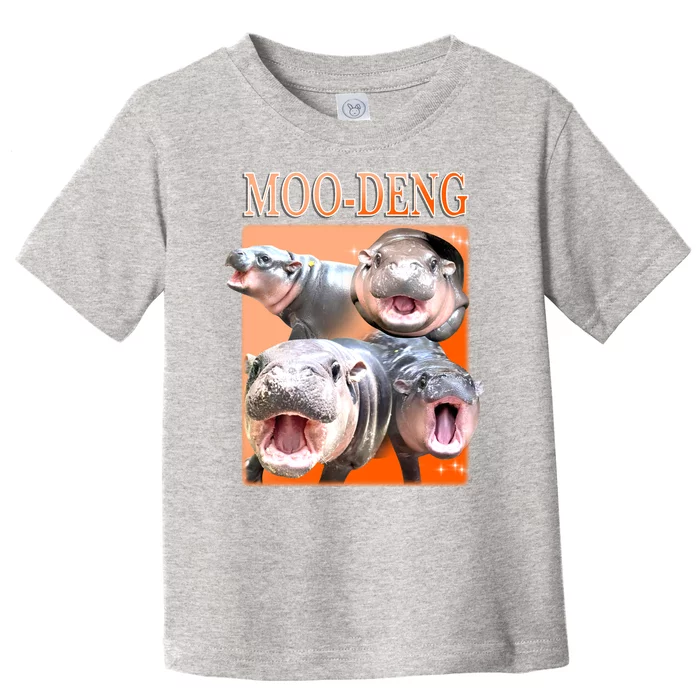 Orange Moo Deng Meme Hippo Toddler T-Shirt