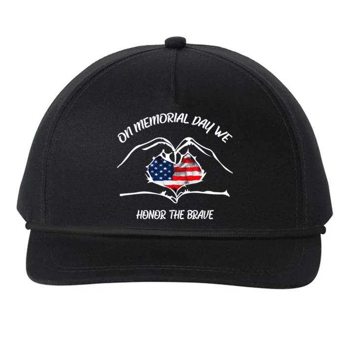 On Memorial Day Honor The Brave Us Patriotic 4th Of July Meaningful Gift Snapback Five-Panel Rope Hat