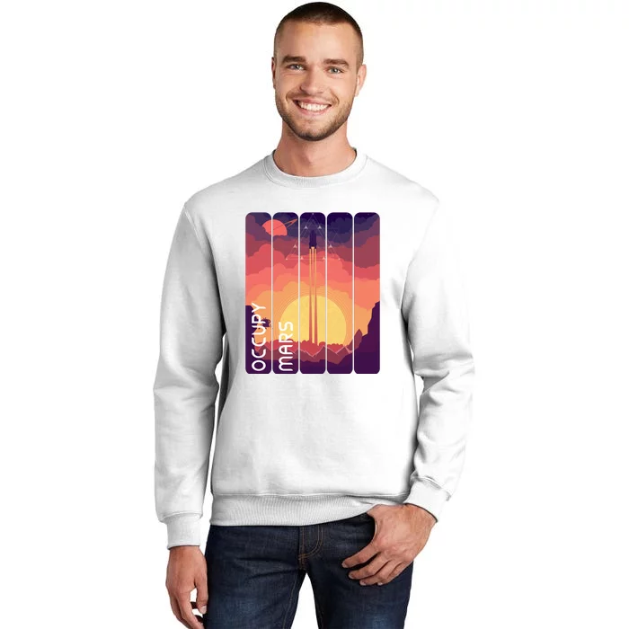 Occupy Mars Elon Musk Spacex Space Landscape Astronaut Planets Stars Sweatshirt