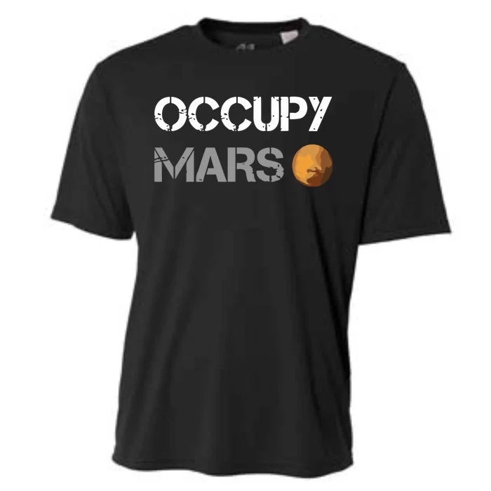 Occupy Mars Elon Musk Spacex Project Cooling Performance Crew T-Shirt