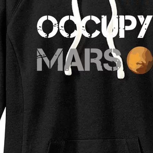 Occupy Mars Elon Musk Spacex Project Women's Fleece Hoodie