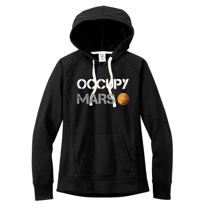 Occupy Mars Elon Musk Spacex Project Women's Fleece Hoodie