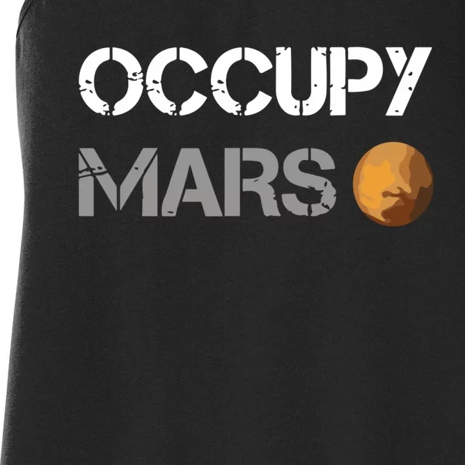 Occupy Mars Elon Musk Spacex Project Women's Racerback Tank