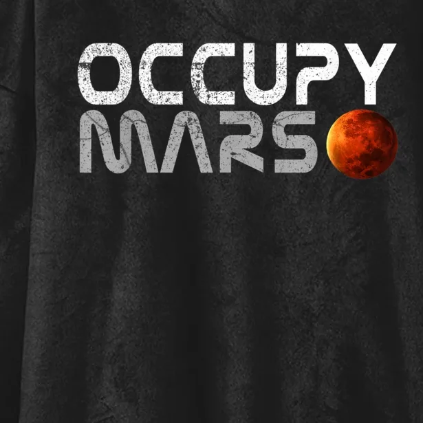 Occupy Mars Elon Musk SpaceX Project Gift Ideas Occupy Mars Trending Hooded Wearable Blanket