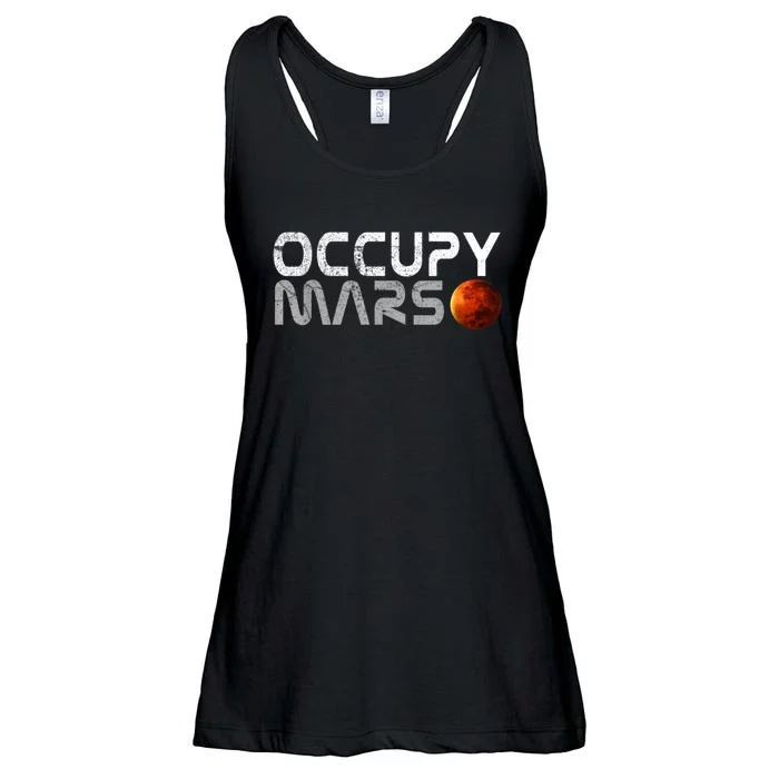 Occupy Mars Elon Musk SpaceX Project Gift Ideas Occupy Mars Trending Ladies Essential Flowy Tank