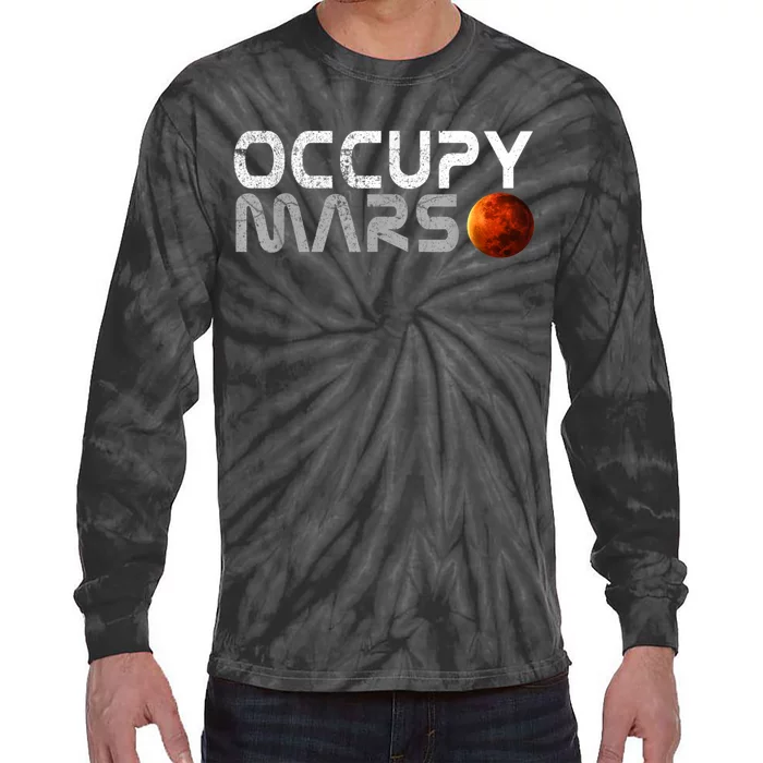 Occupy Mars Elon Musk SpaceX Project Gift Ideas Occupy Mars Trending Tie-Dye Long Sleeve Shirt