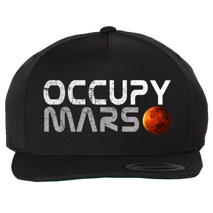 Occupy Mars Elon Musk SpaceX Project Gift Ideas Occupy Mars Trending Wool Snapback Cap