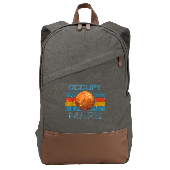 Occupy Mars Elon Musk SpaceX Project Gift Ideas Occupy Mars Trending Cotton Canvas Backpack