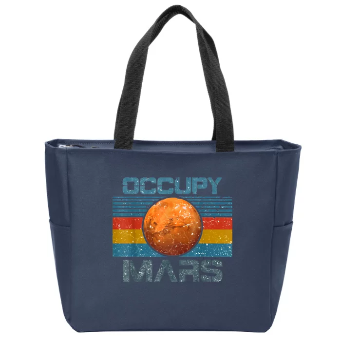 Occupy Mars Elon Musk SpaceX Project Gift Ideas Occupy Mars Trending Zip Tote Bag