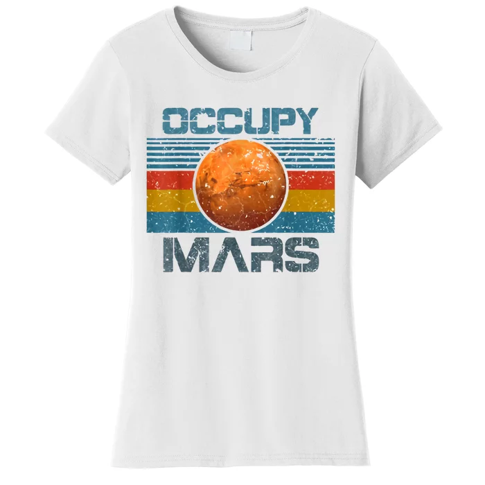 Occupy Mars Elon Musk SpaceX Project Gift Ideas Occupy Mars Trending Women's T-Shirt