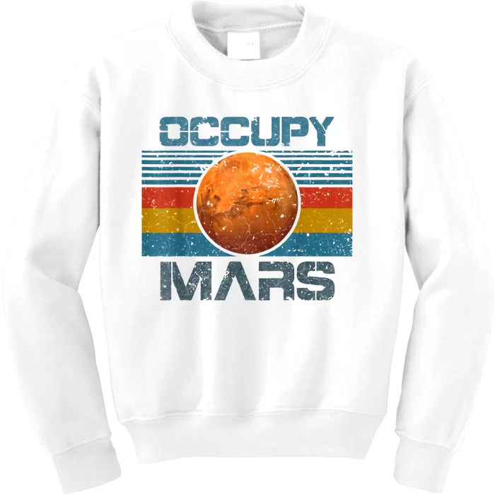 Occupy Mars Elon Musk SpaceX Project Gift Ideas Occupy Mars Trending Kids Sweatshirt