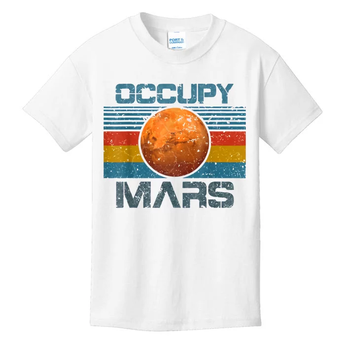 Occupy Mars Elon Musk SpaceX Project Gift Ideas Occupy Mars Trending Kids T-Shirt