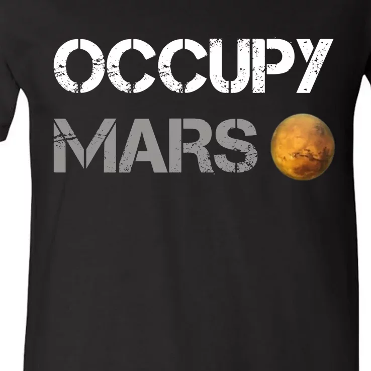 Occupy Mars Elon Musk SpaceX Project Gift Ideas Occupy Mars Trending V-Neck T-Shirt