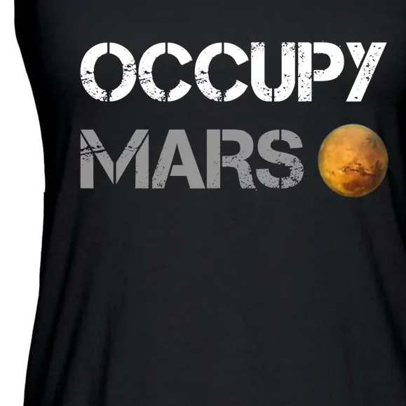 Occupy Mars Elon Musk SpaceX Project Gift Ideas Occupy Mars Trending Ladies Essential Flowy Tank