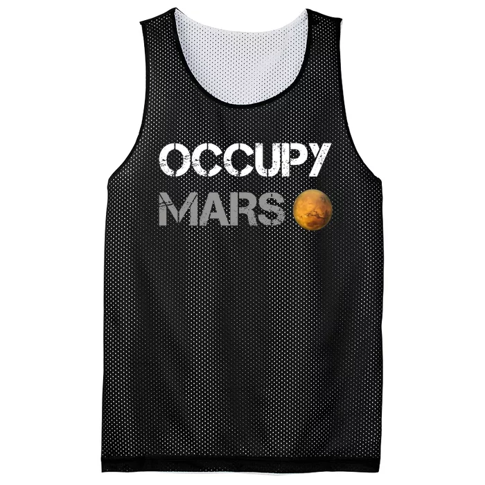 Occupy Mars Elon Musk SpaceX Project Gift Ideas Occupy Mars Trending Mesh Reversible Basketball Jersey Tank