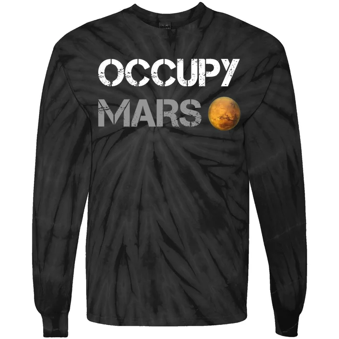 Occupy Mars Elon Musk SpaceX Project Gift Ideas Occupy Mars Trending Tie-Dye Long Sleeve Shirt