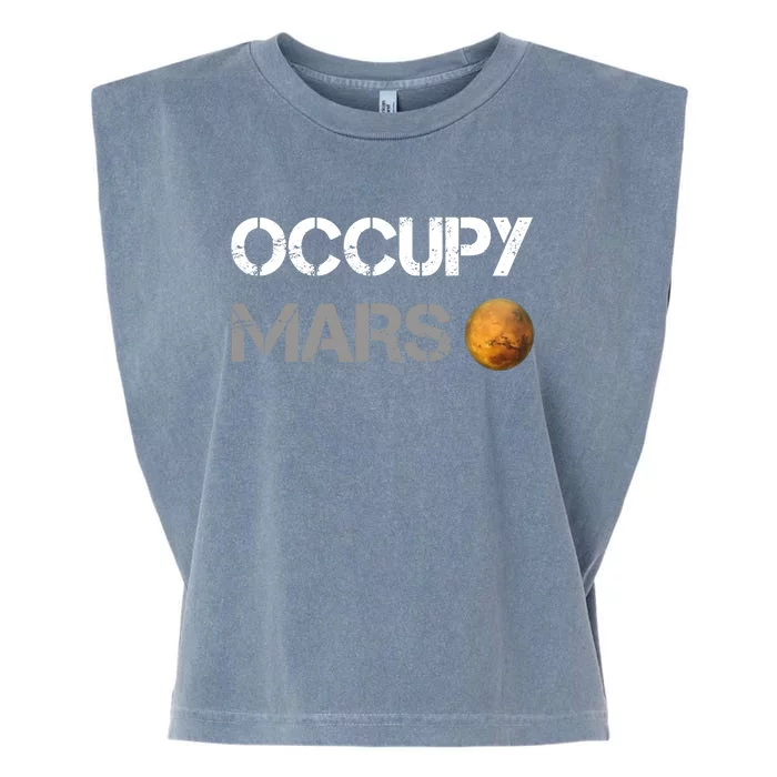 Occupy Mars Elon Musk SpaceX Project Gift Ideas Occupy Mars Trending Garment-Dyed Women's Muscle Tee