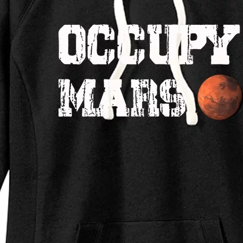 Occupy Mars Elon Musk SpaceX Project Gift Ideas Occupy Mars Trending Women's Fleece Hoodie