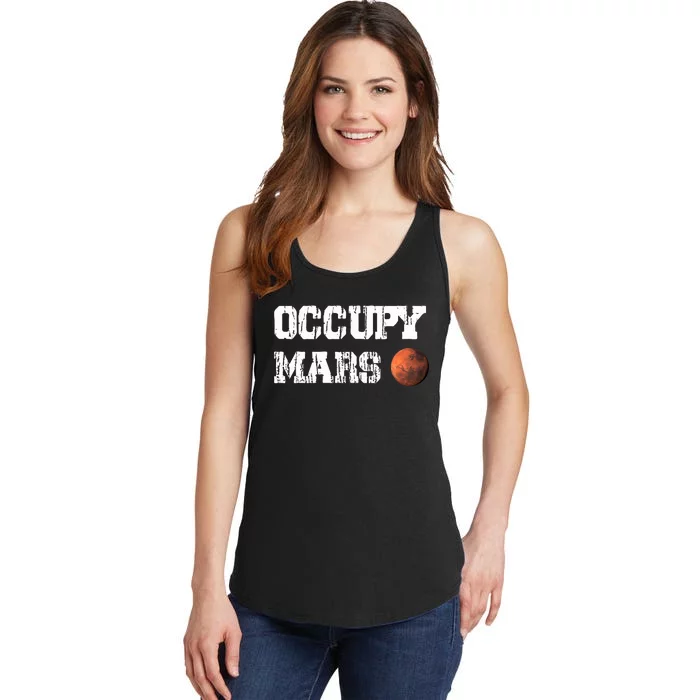 Occupy Mars Elon Musk SpaceX Project Gift Ideas Occupy Mars Trending Ladies Essential Tank