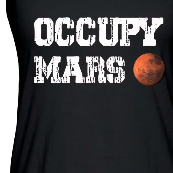 Occupy Mars Elon Musk SpaceX Project Gift Ideas Occupy Mars Trending Ladies Essential Flowy Tank